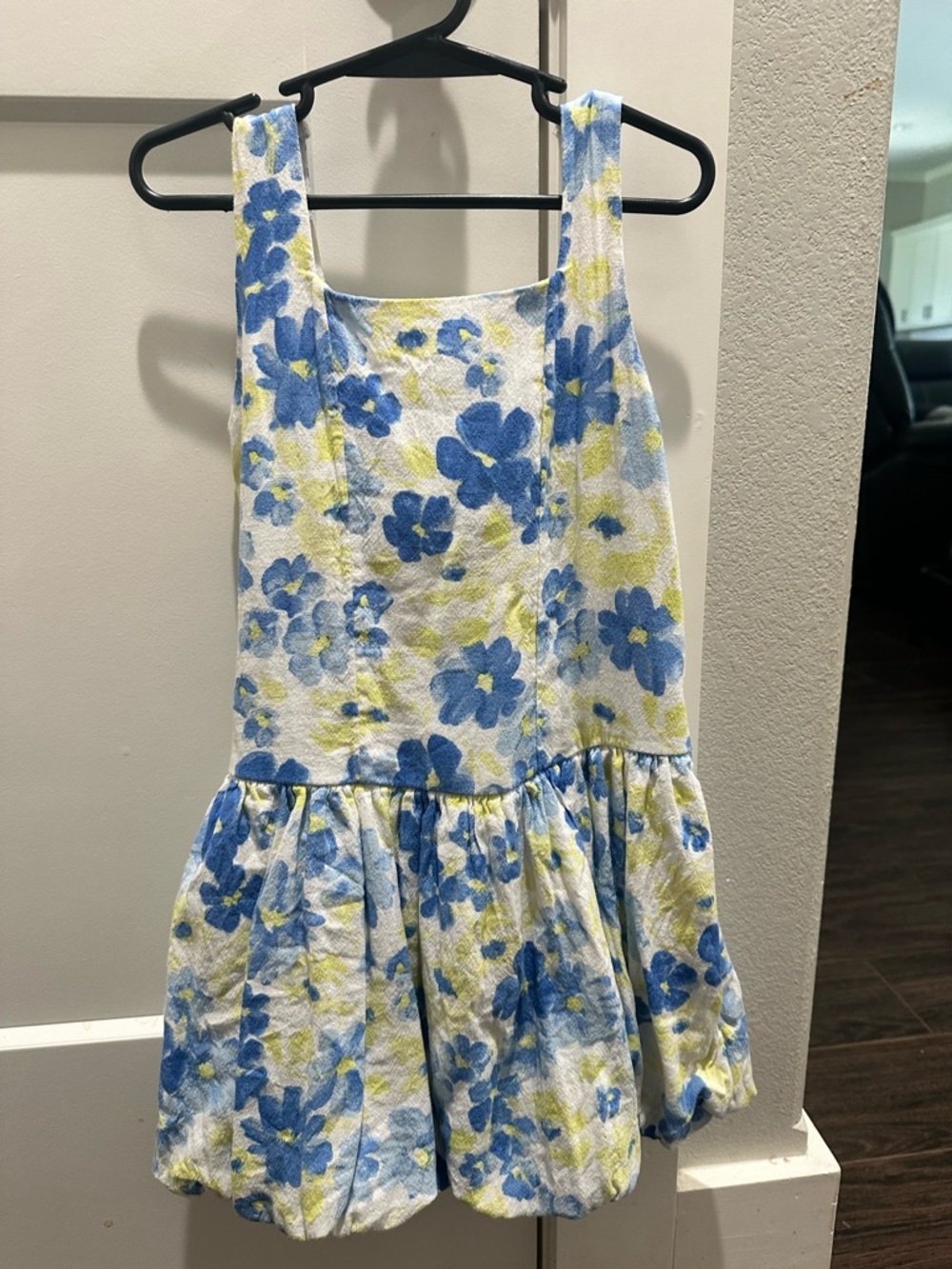Blue & Yellow Floral Bubble Sundress
